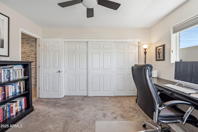 401 E Braeburn Dr, Phoenix, AZ 85022 - office area featuring ceiling fan and carpet floors