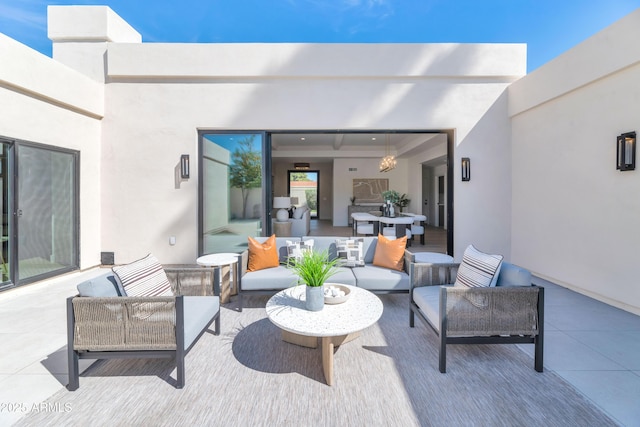 view of patio with outdoor lounge area