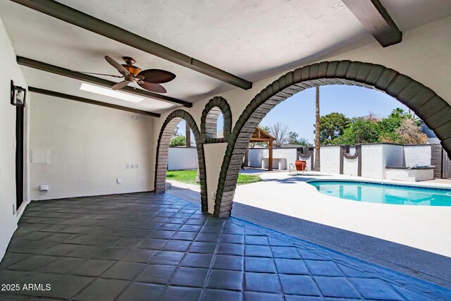 3646 W Brown St, Phoenix, AZ 85051 - view of swimming pool featuring ceiling fan