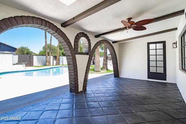 3646 W Brown St, Phoenix, AZ 85051 - view of swimming pool featuring a ceiling fan