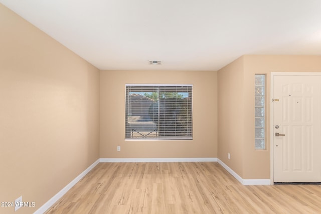 foyer featuring light hardwood / wood-style floors