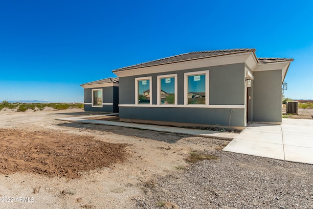 view of front of house with a patio area