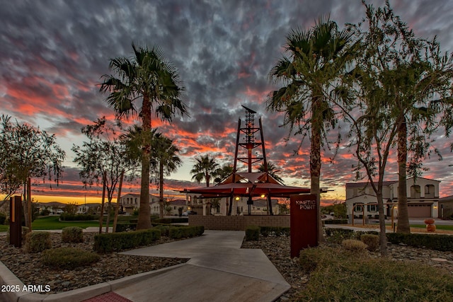 surrounding community with a gazebo