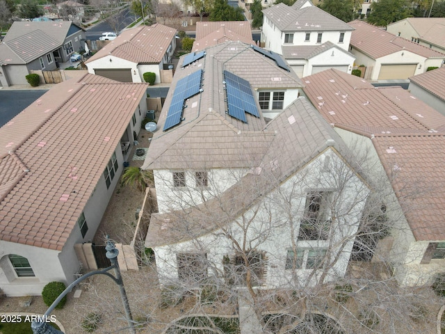 aerial view with a residential view