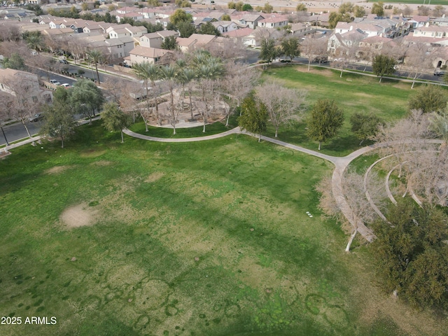 aerial view with a residential view