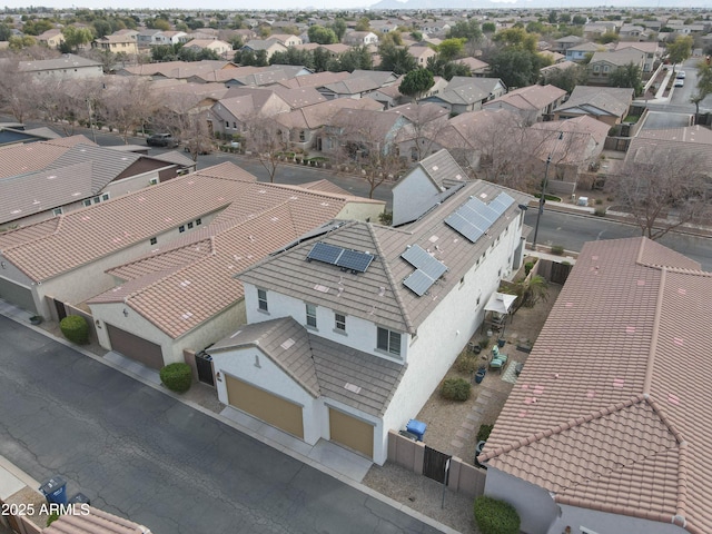 bird's eye view with a residential view