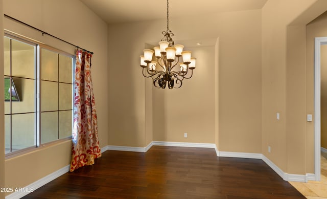36813 N 109th Way, Scottsdale, AZ 85262 - spare room featuring a chandelier and wood finished floors