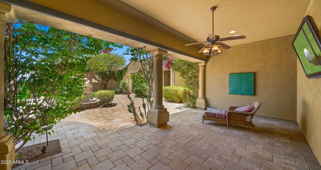 36813 N 109th Way, Scottsdale, AZ 85262 - view of patio featuring ceiling fan