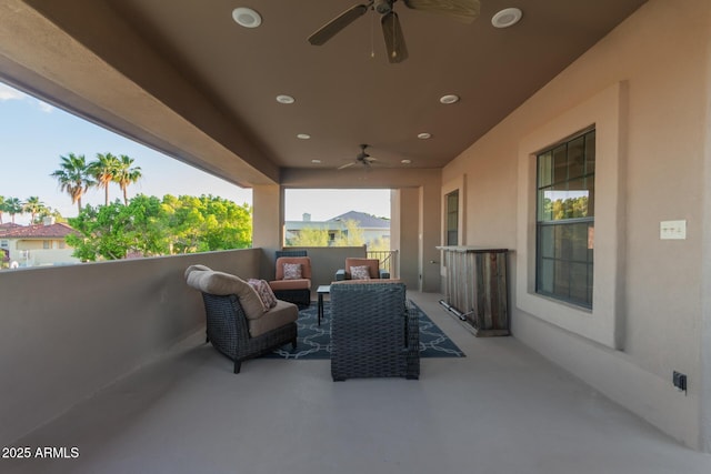 12015 S Tuzigoot Dr, Phoenix, AZ 85044 - view of patio / terrace featuring a ceiling fan and outdoor lounge area