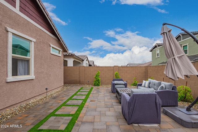 view of patio with outdoor lounge area