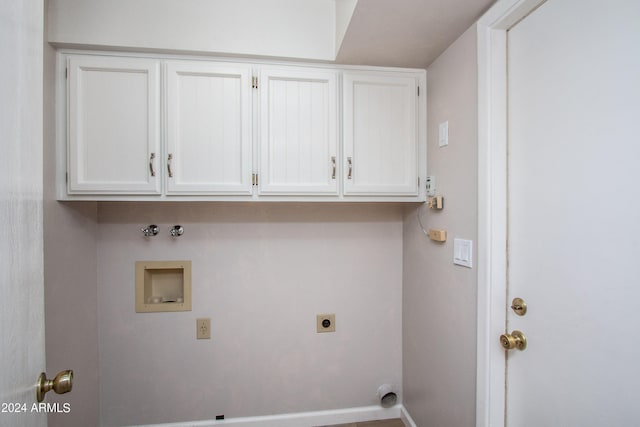 4502 E Carol Ave Unit 1, Mesa, AZ 85206 - washroom featuring cabinet space, hookup for a washing machine, and hookup for an electric dryer