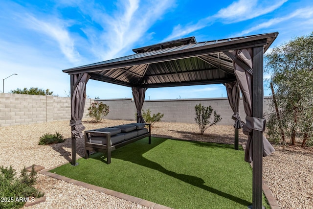 view of home's community with a gazebo