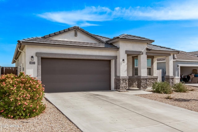 view of front of home featuring a garage