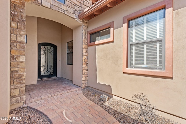 3215 E Constance Way, Phoenix, AZ 85042 - entrance to property with stone siding and stucco siding