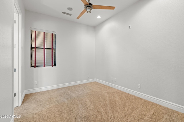 3215 E Constance Way, Phoenix, AZ 85042 - unfurnished room featuring carpet flooring, a ceiling fan, and recessed lighting