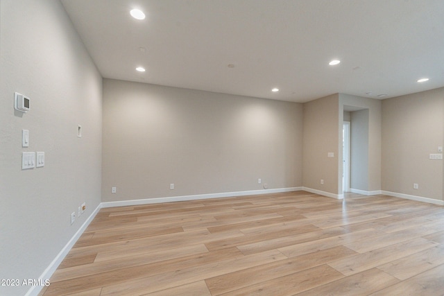 empty room featuring light hardwood / wood-style flooring