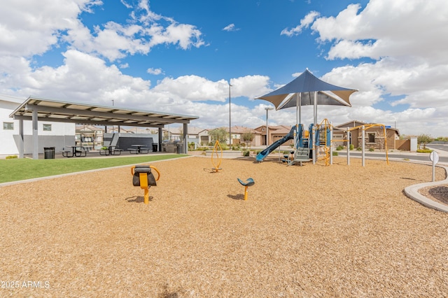 view of community jungle gym