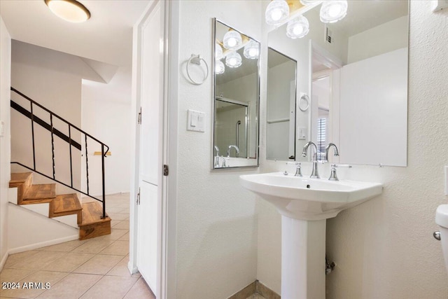 bathroom featuring sink and tile patterned floors