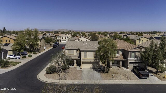 drone / aerial view with a residential view