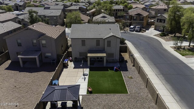 bird's eye view with a residential view