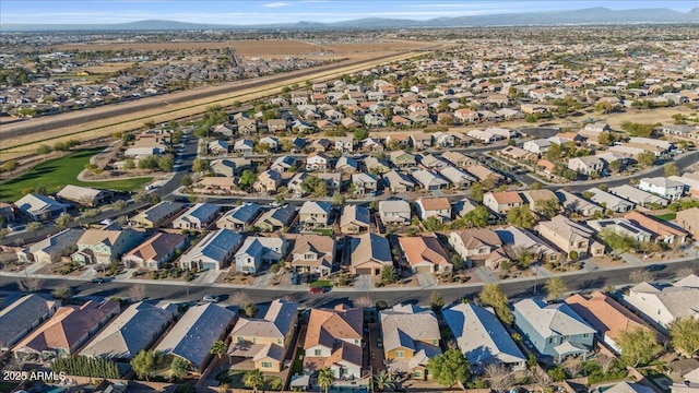 2009 E Lindrick Dr, Gilbert, AZ 85298 - aerial overview of property's location with mountains and nearby suburban area