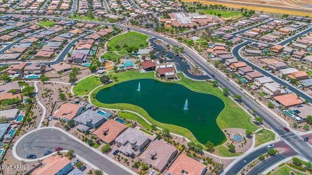 2009 E Lindrick Dr, Gilbert, AZ 85298 - aerial view of property and surrounding area with nearby suburban area and a large body of water