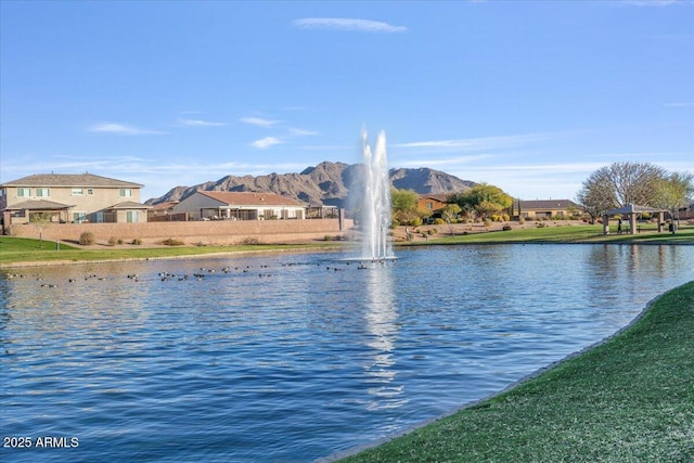 2009 E Lindrick Dr, Gilbert, AZ 85298 - water view featuring a mountainous background and nearby suburban area