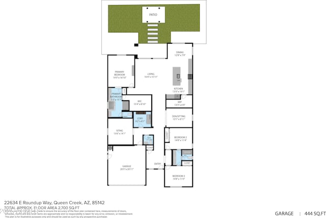 22634 E Roundup Way, Queen Creek, AZ 85142 - view of room layout
