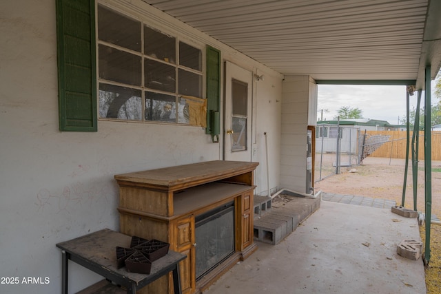 view of patio / terrace with fence
