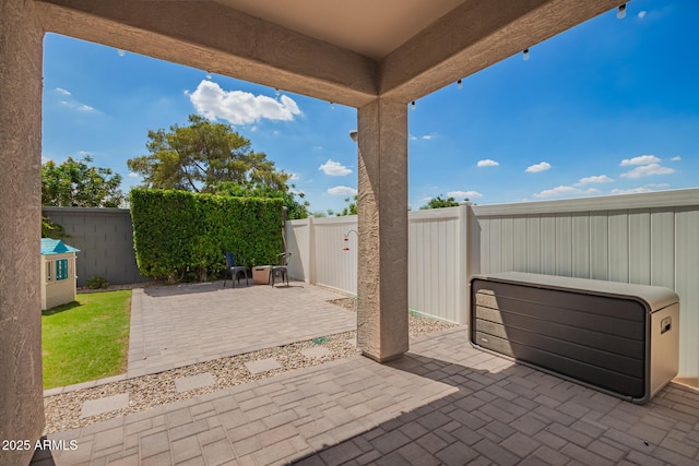 6550 S 24th Pl, Phoenix, AZ 85042 - fenced backyard with a patio