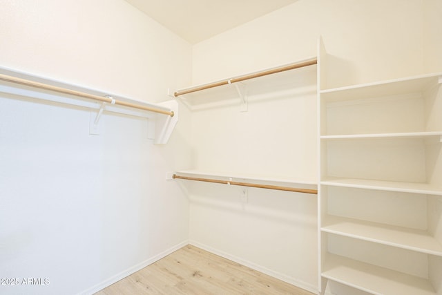 spacious closet featuring wood finished floors