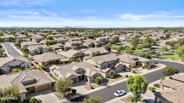 aerial view with a residential view