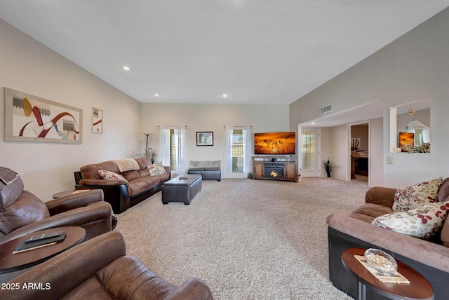 view of carpeted living room