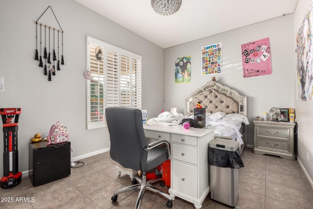 view of tiled bedroom