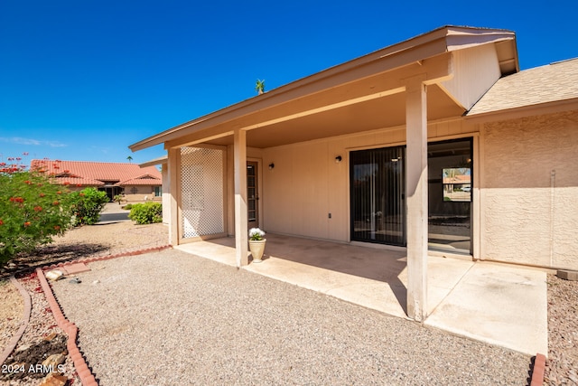 rear view of property with a patio