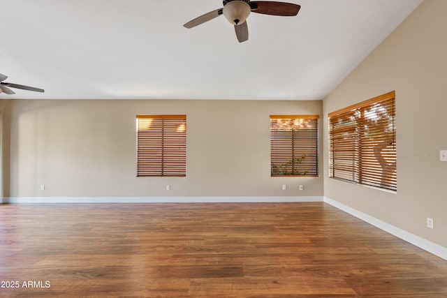 5734 W Commonwealth Pl, Chandler, AZ 85226 - empty room featuring a ceiling fan and wood finished floors