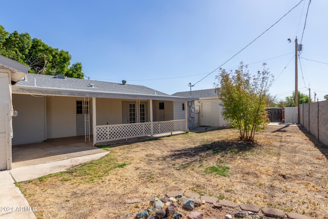 view of back of property