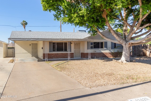 view of ranch-style house