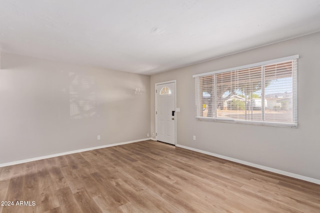 entryway with light hardwood / wood-style floors