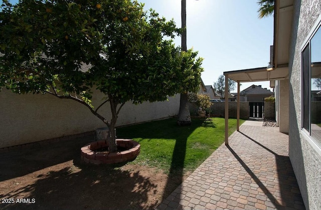 view of yard with a patio