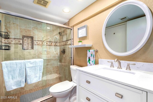 3377 W Grandview Rd, Phoenix, AZ 85053 - full bath featuring vanity, toilet, visible vents, and a stall shower