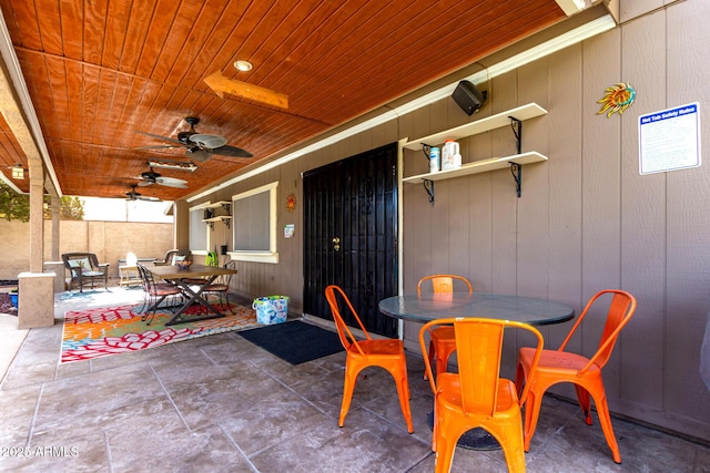 3377 W Grandview Rd, Phoenix, AZ 85053 - view of patio / terrace featuring ceiling fan and outdoor dining space