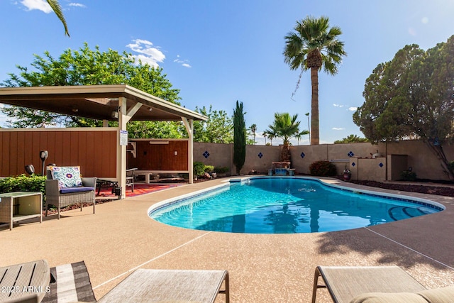 3377 W Grandview Rd, Phoenix, AZ 85053 - view of swimming pool with a patio, a fenced in pool, and a fenced backyard