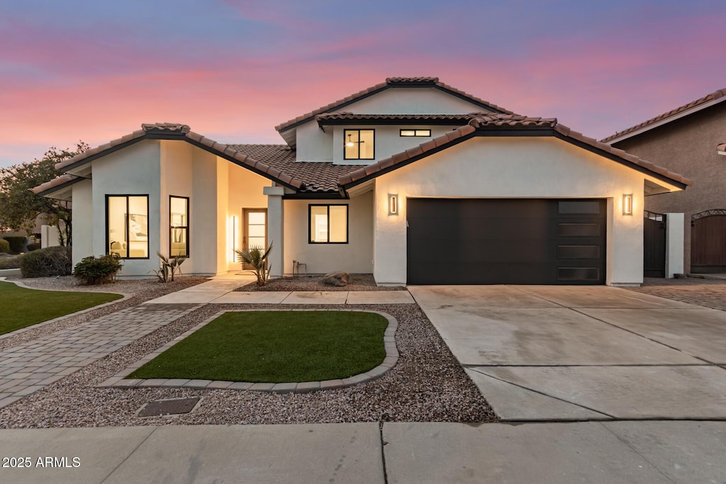 view of front of home featuring a garage