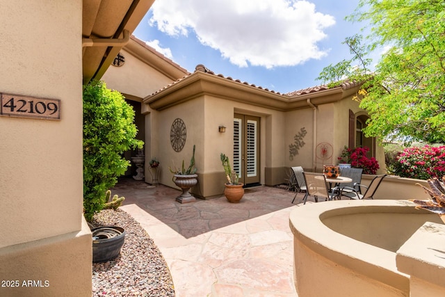 view of patio with outdoor dining space