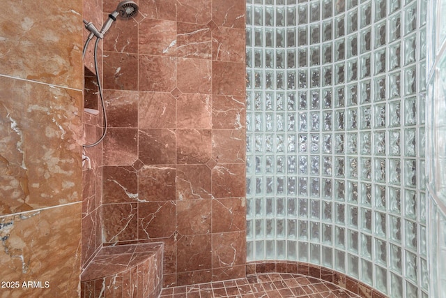 room details with tiled shower