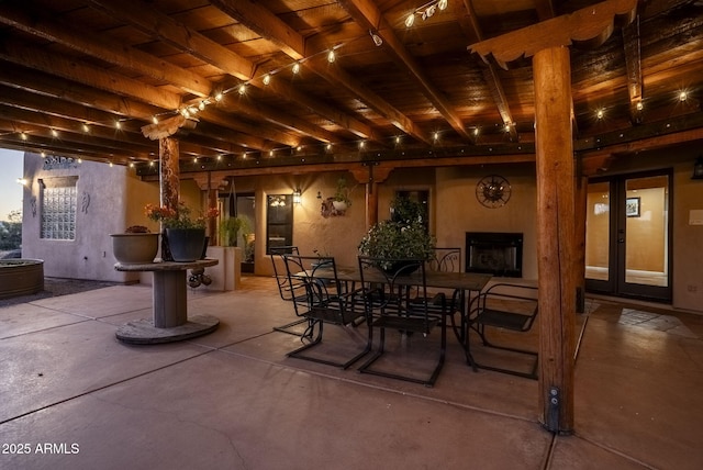 view of patio with french doors