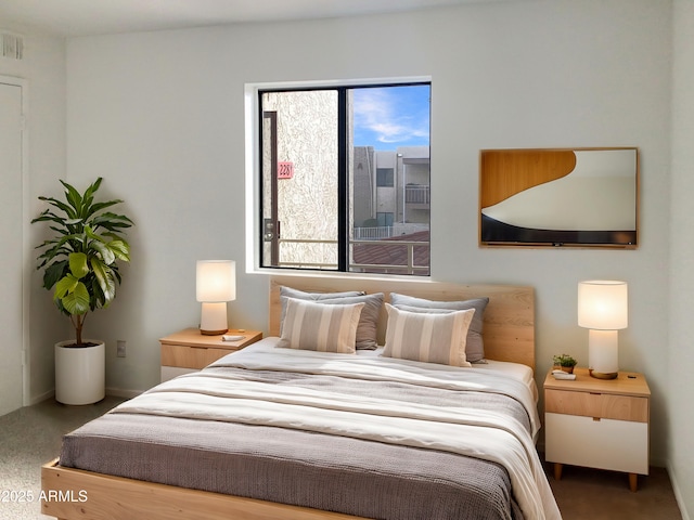 view of carpeted bedroom