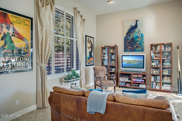 5281 W Quail Ave, Glendale, AZ 85308 - living room with baseboards and tile patterned flooring