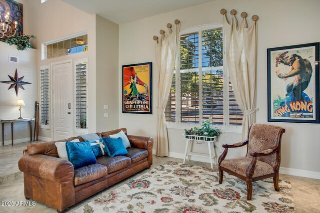 5281 W Quail Ave, Glendale, AZ 85308 - living area featuring baseboards and tile patterned floors